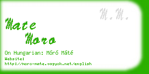 mate moro business card