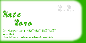 mate moro business card